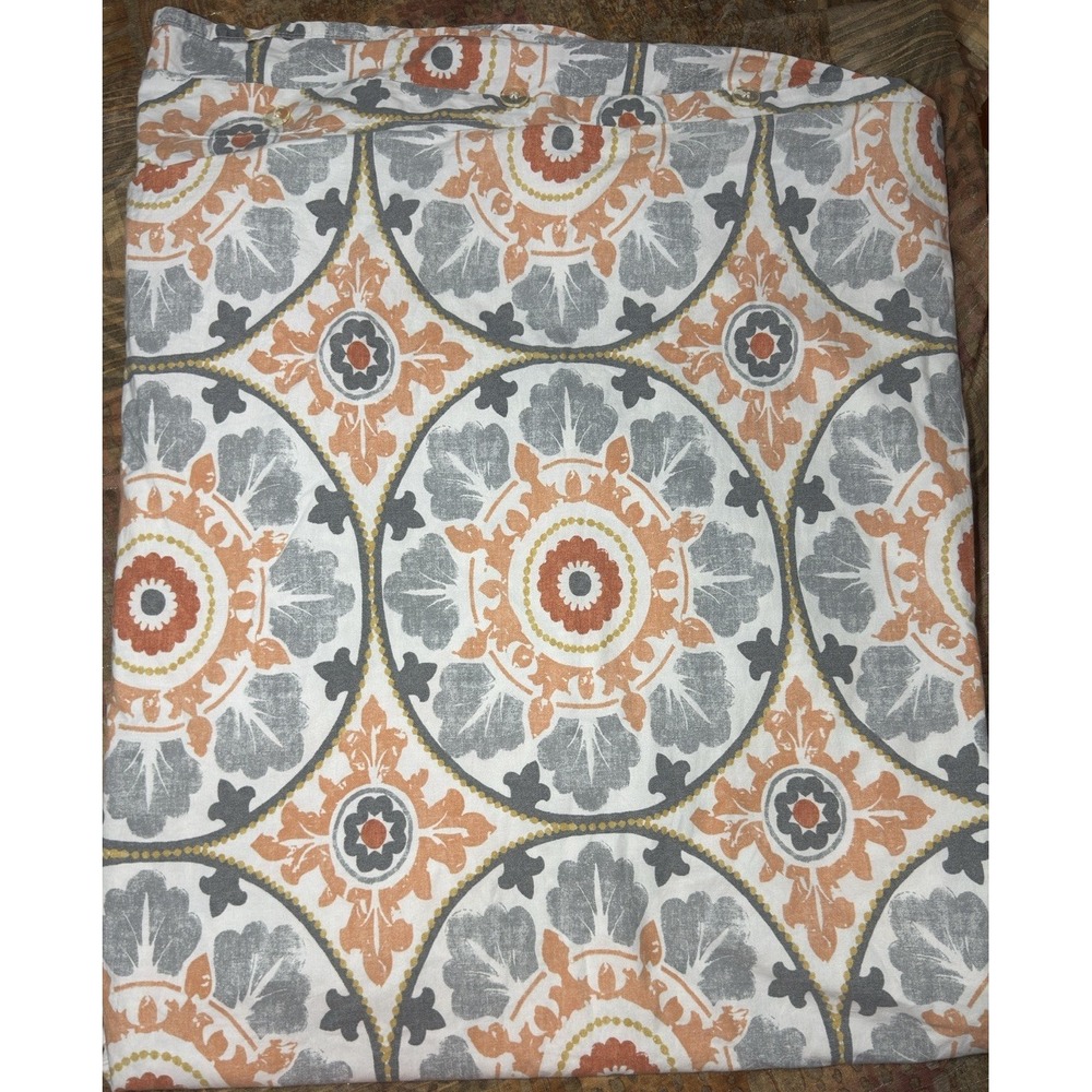 Pottery Barn Duvet Veronica Medallion Full/Queen Orange Blue Organic Cotton